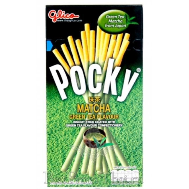 Сладкие палочки со вкусом зеленого чая 49г Glico