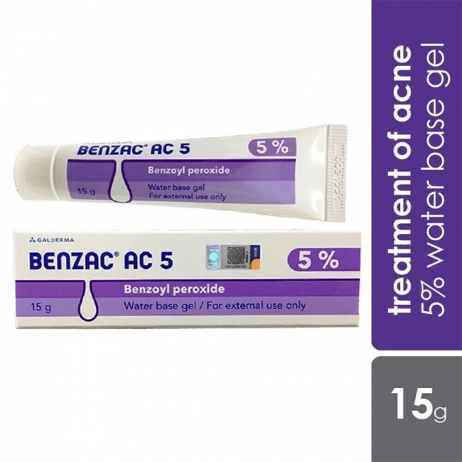 Benzac AC 5 15g Гель на водной основе с перекисью бензоила 5%