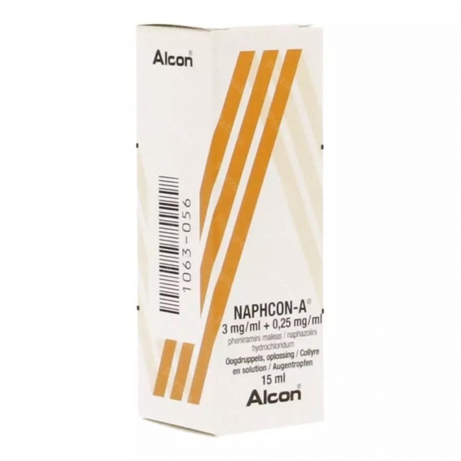 Офтальмологический раствор Alcon Naphcon-A, 15 мл, упаковка 6 шт.