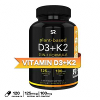 Растительный D3+K2 с кокосовым маслом от SR