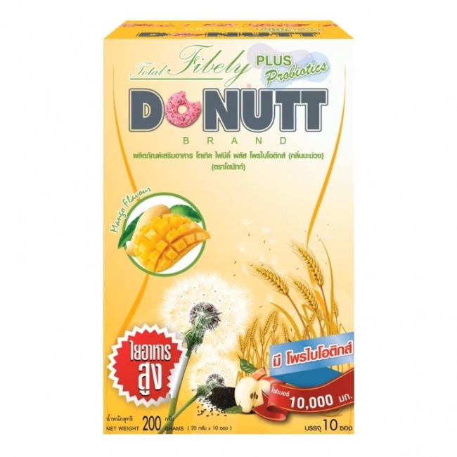 Donutt Total Fiberly Plus Probiotics (вкус манго)