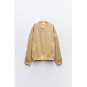 Трикотажная куртка металлик ZARA