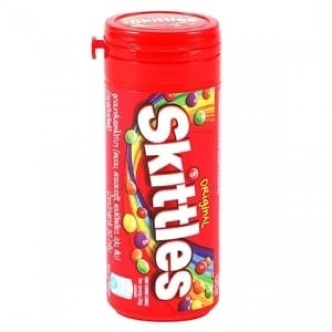 Конфеты Skittles со вкусом фруктов, тубус, 30 г.