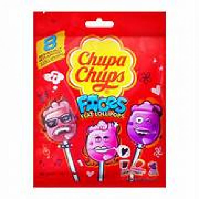 Леденец Chupa Chups в форме лица 48 г.