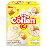 Бисквитный рулет Glico Collon со вкусом крема 46 г.