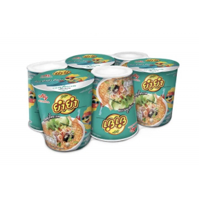 YumYum инстантные лапша, вкус морского суки, 60 г*6 чашек.