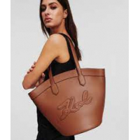 Сумка-шоппер из кожи Karl Lagerfeld Medium Signature Tulip - Farfetch