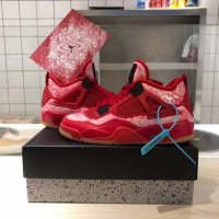 Кроссовки Air Jordan 4 'Singles Day' Fire Red/Summit White-Black Для продажи