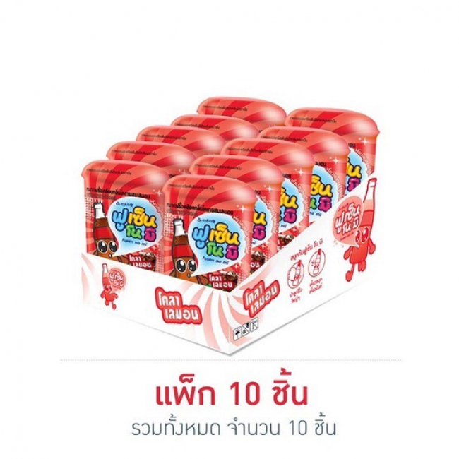 Lotte Fusennomi жевательная резинка со вкусом колы и лимона 15 грамм, упаковка из 10 штук