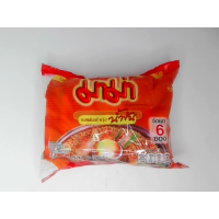 Лапша быстрого приготовления со вкусом Том Ям, густой суп, упаковка 6 шт.