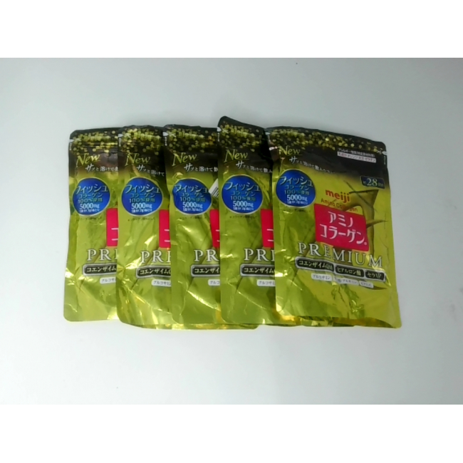 Meiji Amino Collagen, upakovka iz pyati shtuk
