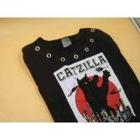 Футболка с принтом Catzilla, размер L