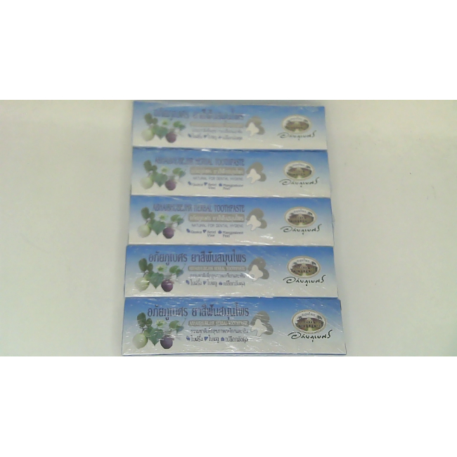 Зубная паста Abhaibhubejhr Herbal, упаковка из 5 штук
