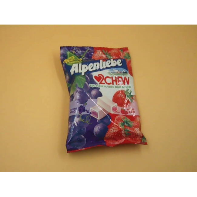 Жевательные конфеты Alpenliebe со вкусом клубники и винограда