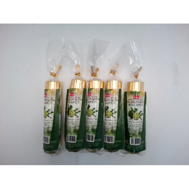 Бальзам для губ Baan Na Herbal с ароматом кафрского лайма, упаковка из 5 штук.