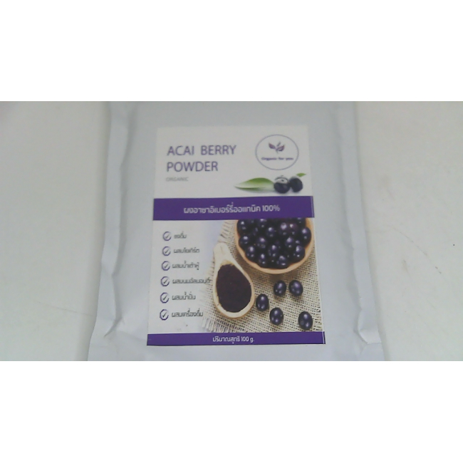 Порошок ягод асаи Blessed Organics, 100 г