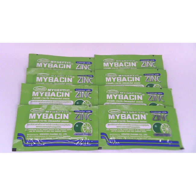 Леденцы Mybacin со вкусом лимона, 8 штук в упаковке.