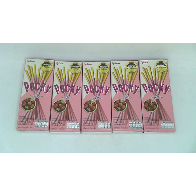 Клубничные палочки Pocky, 5 штук в упаковке.