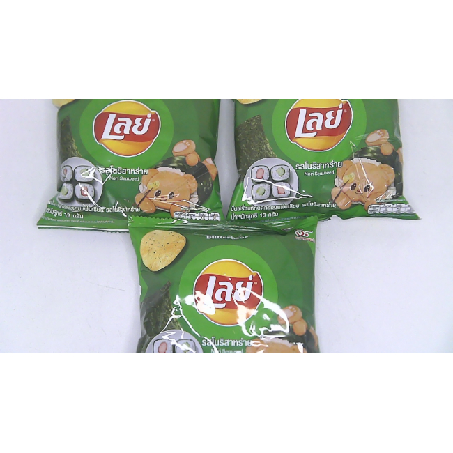 Чипсы Lay's со вкусом морских водорослей Нори, упаковка из 3 штук.