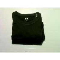 Мужская коричневая хлопковая футболка от Uniqlo