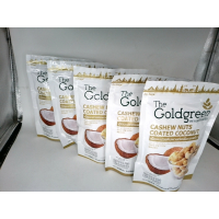 Кешью в кокосовой стружке, марка The Gold Green, упаковка из 5 штук.