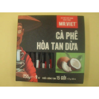 Растворимый кокосовый кофе Mr.Viet 225 г (15 пакетиков по 17 г/0,6 унции)