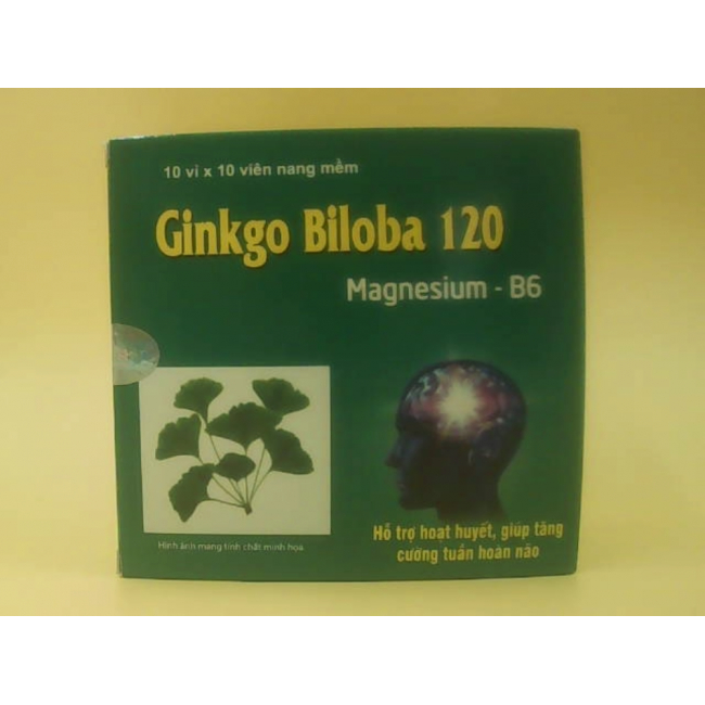 Биологически активная добавка для здоровья Ginkgo Brain Coenzyme Q10 с кофеином (10 блистерных упаковок по 10 мягких капсул)