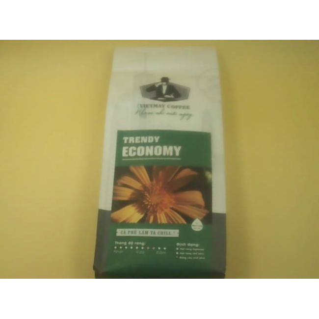 Линейка обжаренного и молотого кофе Trendy Economy от Vietmay Coffee, упаковка 500 г.