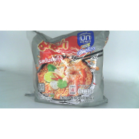 Лапша быстрого приготовления Mama Big со вкусом том ям с креветками, упаковка из 4 пакетов