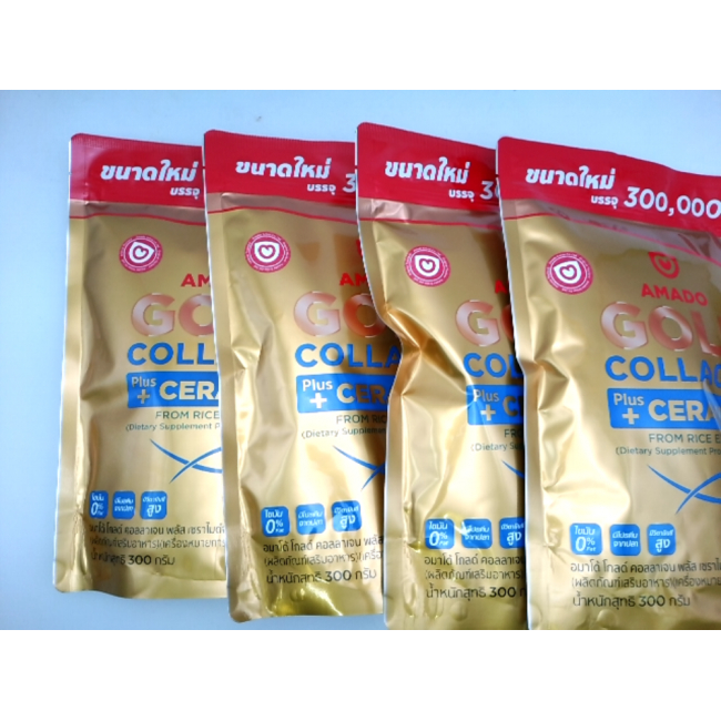 Пищевая добавка коллаген Amado Gold 300 г, упаковка 4 шт