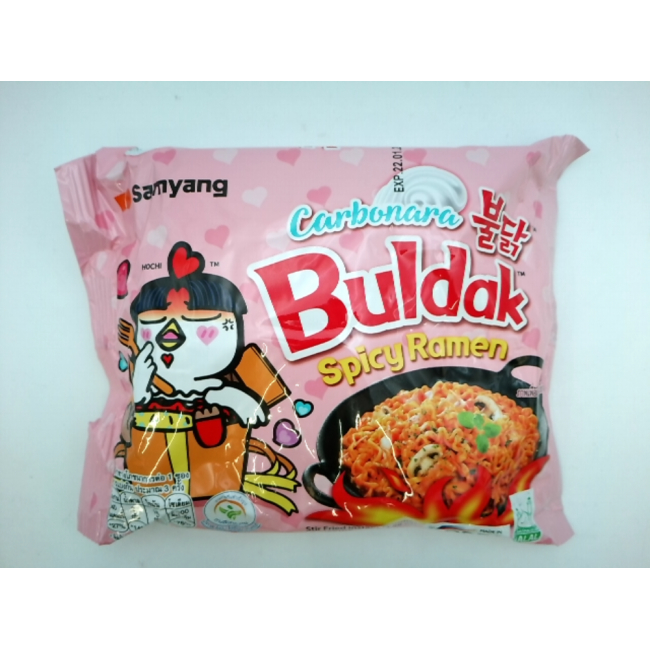 Лапша быстрого приготовления, острый вкус карбонара, бренд Samyang