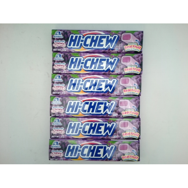 жевательные конфеты со вкусом винограда упаковка 6 штук HI-CHEW