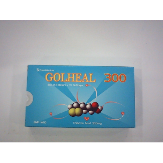 Биологически активная добавка Golheal 300, содержащая 300 мг активного ингредиента тиоктовой кислоты, применяется для лечения сенсорных расстройств, вызванных диабетической нейропатией.