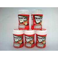 Жевательная резинка Dentyne со вкусом клубники и лаймовой начинкой, упаковка 5 штук.