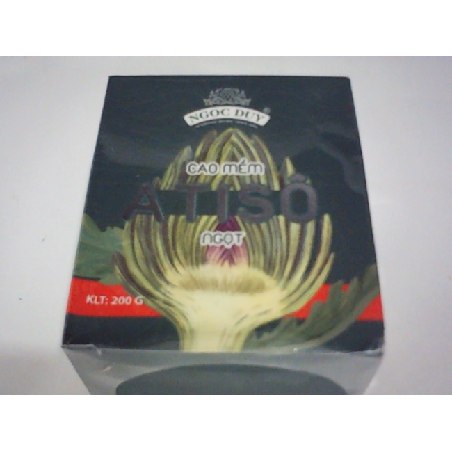 Коробка 200 г экстракта мягкого артишока Ngoc Duy. Это сладкий на вкус растительный экстракт артишока, произведенный в Далате, Вьетнам.