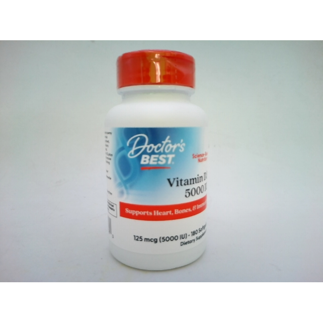 Биологически активная добавка Doctor Best Vitamin D3 5000 IU.