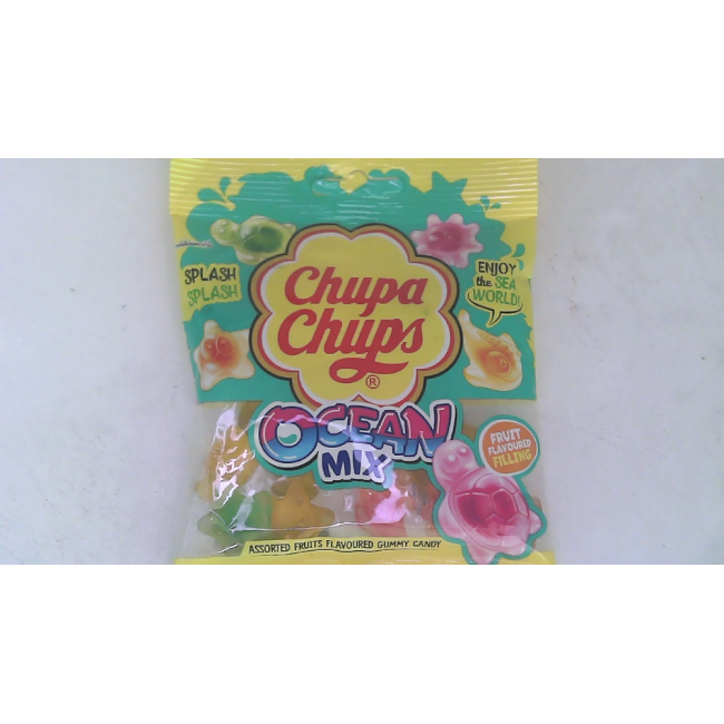 Желатиновое желе Chupa Chups Ocean Mix с фруктовым вкусом.