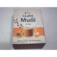 Растворимый солевой кофе Dr. Muối со вкусом яйца. В коробке 9 отдельных пакетиков, каждый весом приблизительно 20 грамм.