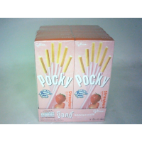 Pocky, снеки в оболочке со вкусом клубники, упаковка 10 шт.