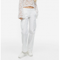 Брюки женские карго H&M (белые)
