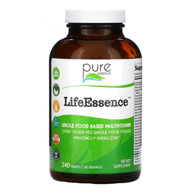 Pure Essence, LifeEssence, мультивитамины из цельных продуктов, 240 таблеток