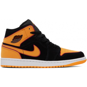 Кроссовки NIKE JORDAN Black & Orange Air Jordan 1 Mid SE Sneakers